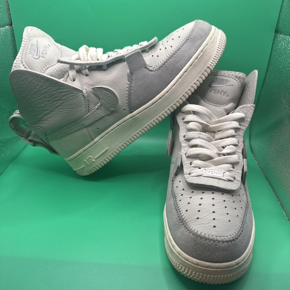 Size 8 Mens PSNY x Nike Air Force 1 High Matte Silver A09292-001 (Women 9.5)